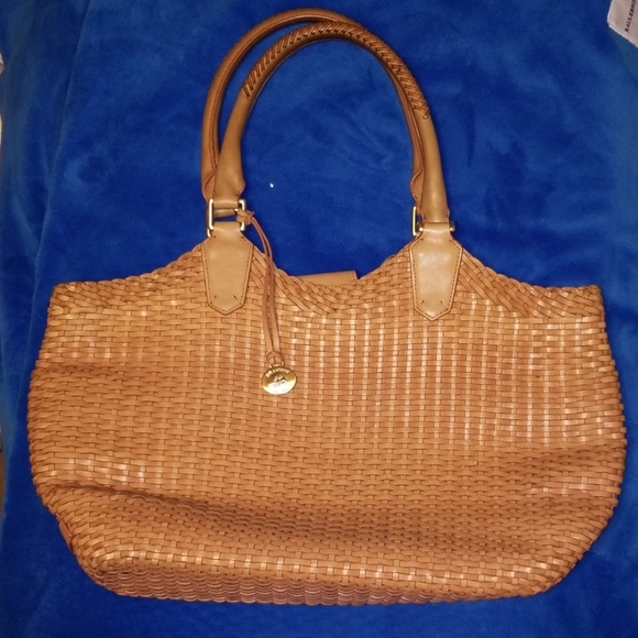 brahmin woven handbag